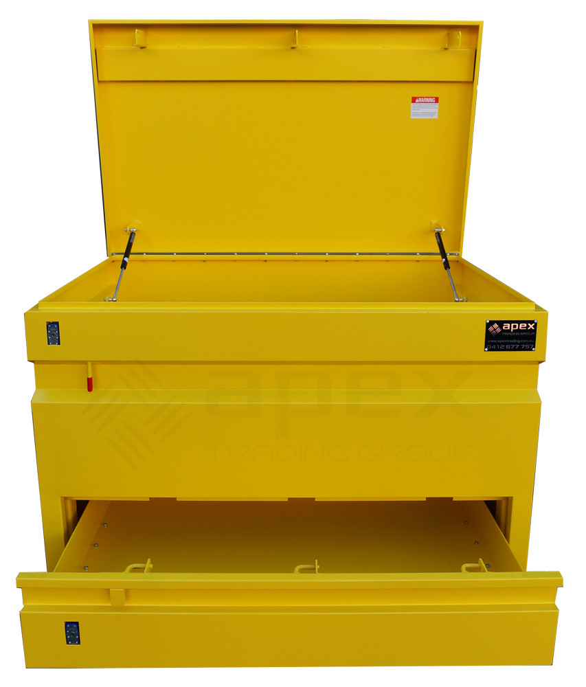 BRAND NEW HEAVY DUTY STEEL JOB SITE BOX TOOL BOX UTE TRUCK STORAGE