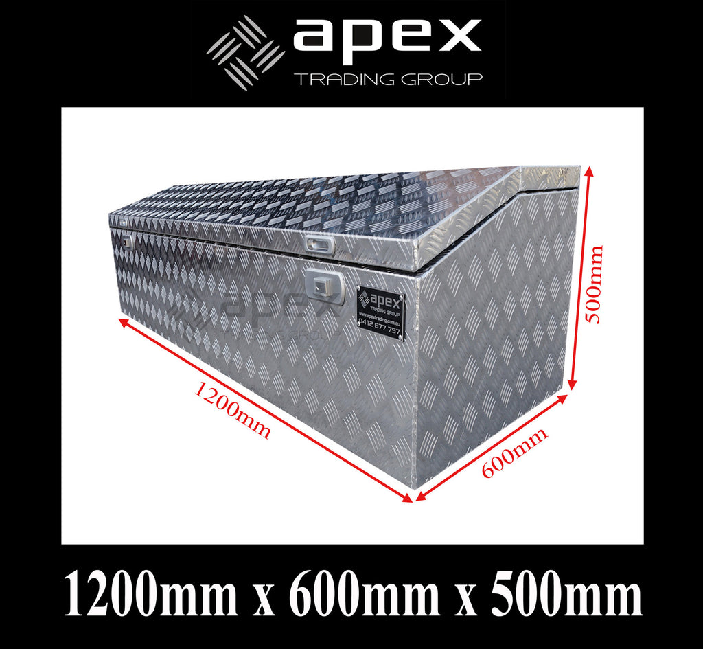 Aluminium Checker Plate Top Lid Toolbox 12065C