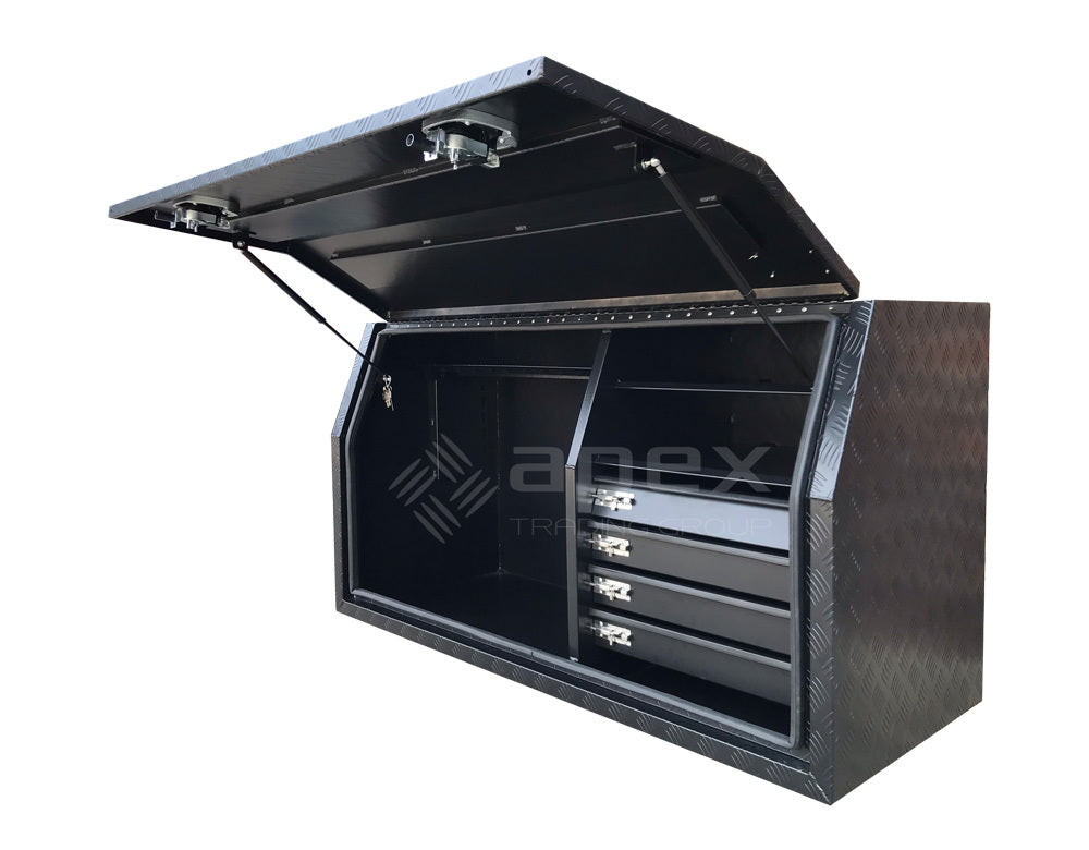 Aluminium Powder Coat Toolbox with Drawers 1468FDCPBL