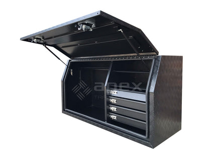 Aluminium Powder Coat Toolbox with Drawers 1468FDCPBL