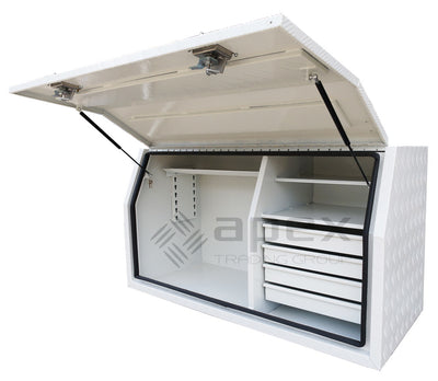 Aluminium Powder Coat Toolbox with Drawers 1468FDCPWL