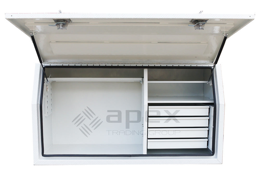 Aluminium Powder Coat Toolbox with Drawers 1468FDCPWL