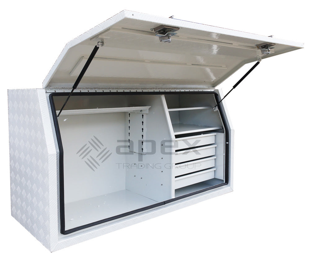 Aluminium Powder Coat Toolbox with Drawers 1468FDCPWL