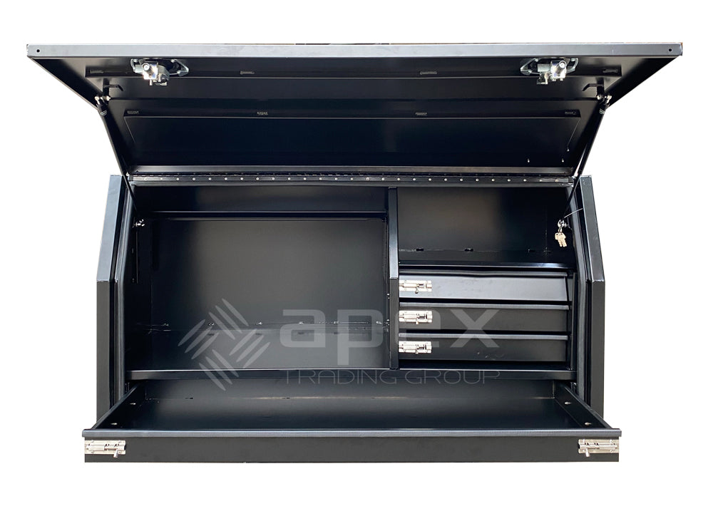 Aluminium Powder Coat Toolbox with Drawers 1468FDLDFPBL
