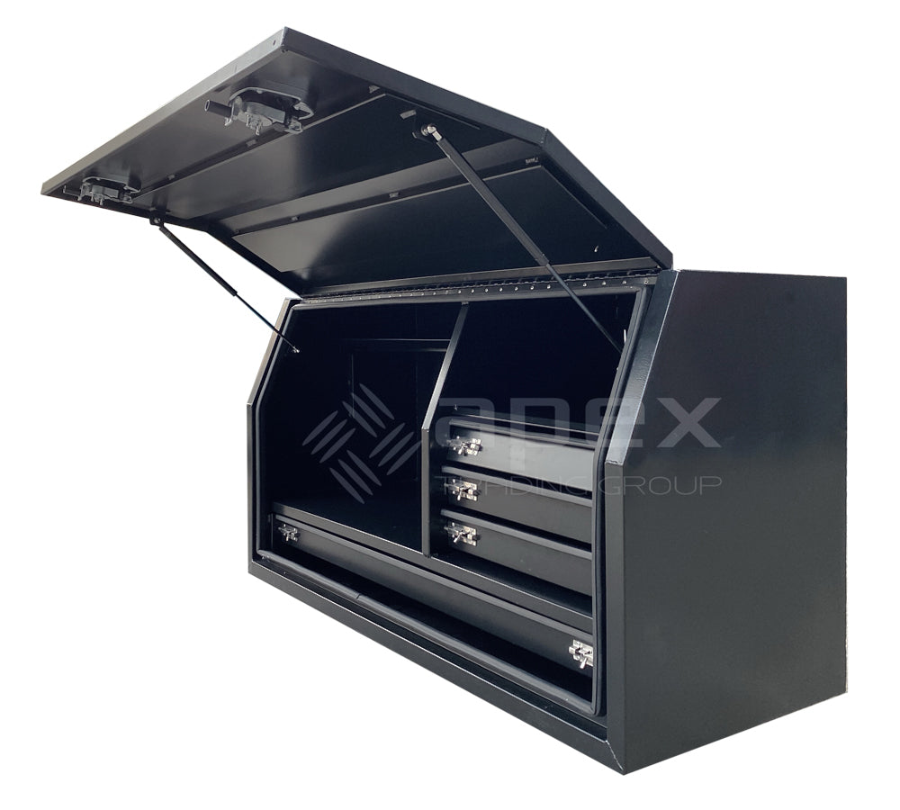 Aluminium Powder Coat Toolbox with Drawers 1468FDLDFPBL