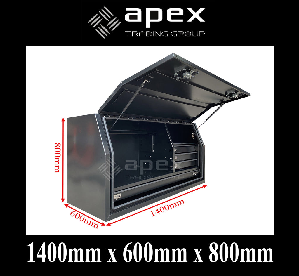 Aluminium Powder Coat Toolbox with Drawers 1468FDLDFPBL
