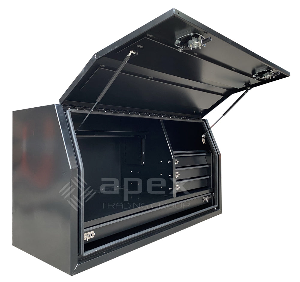 Aluminium Powder Coat Toolbox with Drawers 1468FDLDFPBL