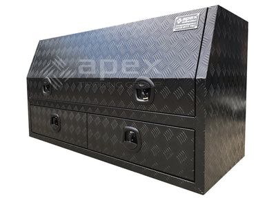 Aluminium Powder Coat Toolbox with Drawers 1468HDCPBL