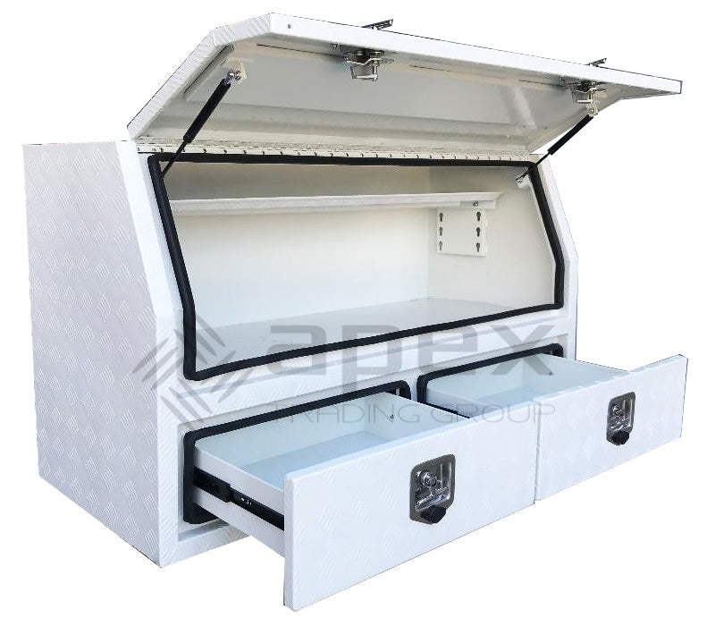 Aluminium Powder Coat Toolbox with Drawers 1468HDCPW