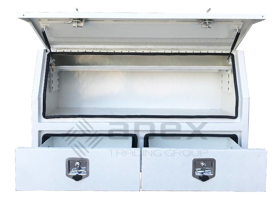 Aluminium Powder Coat Toolbox with Drawers 1468HDCPW