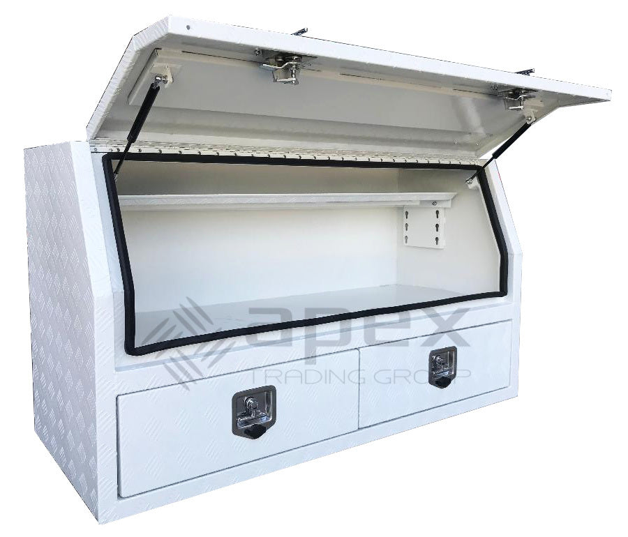 Aluminium Powder Coat Toolbox with Drawers 1468HDCPW