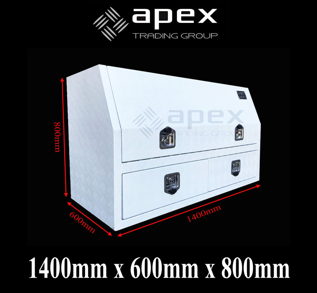Aluminium Powder Coat Toolbox with Drawers 1468HDCPW