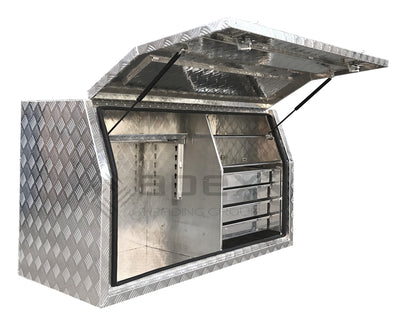 Aluminium Full Lid Toolbox with Drawers 1568FD1L