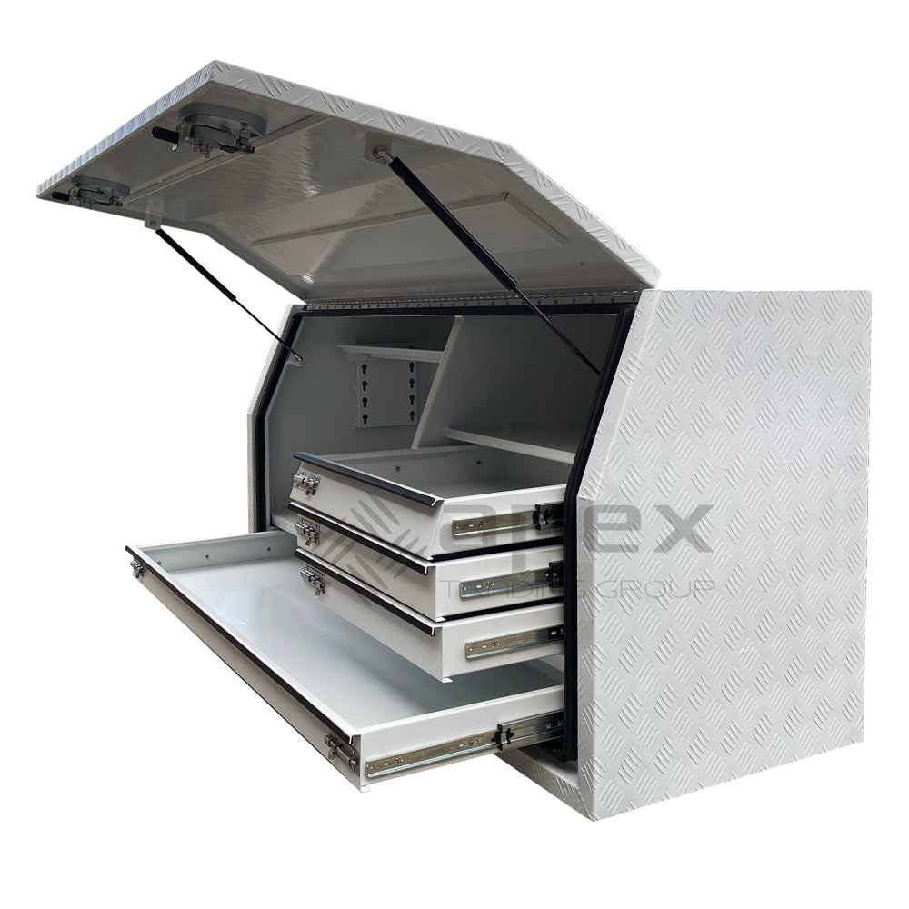 Aluminium Powder Coat Toolbox with Drawers 1568FDLDCPWL
