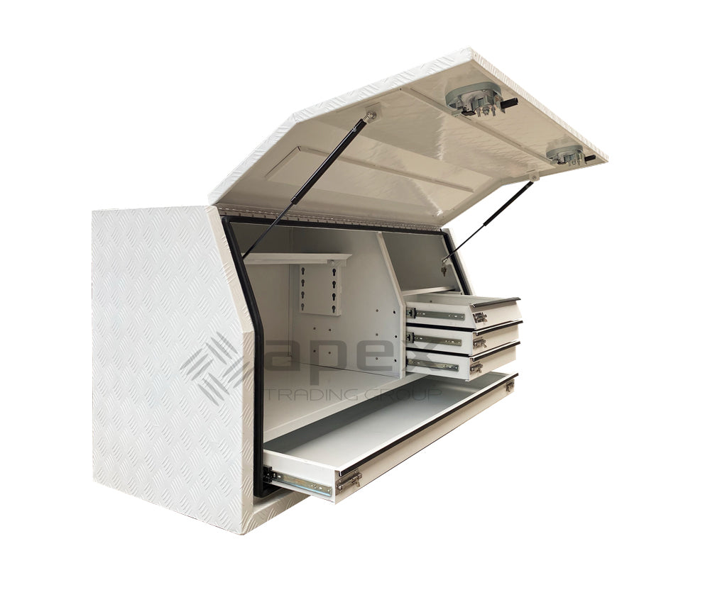Aluminium Powder Coat Toolbox with Drawers 1568FDLDCPWL