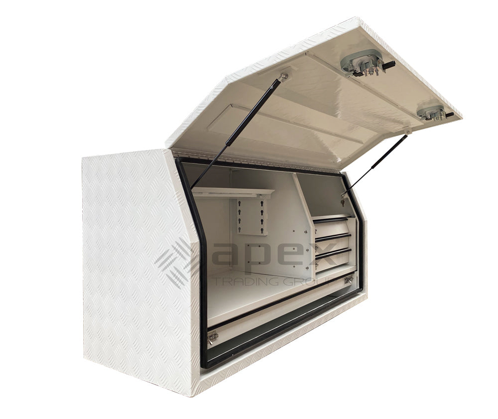Aluminium Powder Coat Toolbox with Drawers 1568FDLDCPWL