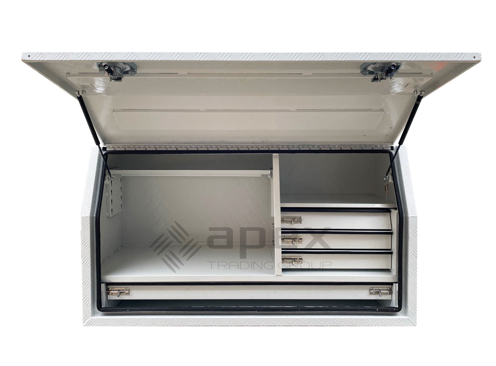 Aluminium Powder Coat Toolbox with Drawers 1568FDLDCPWL