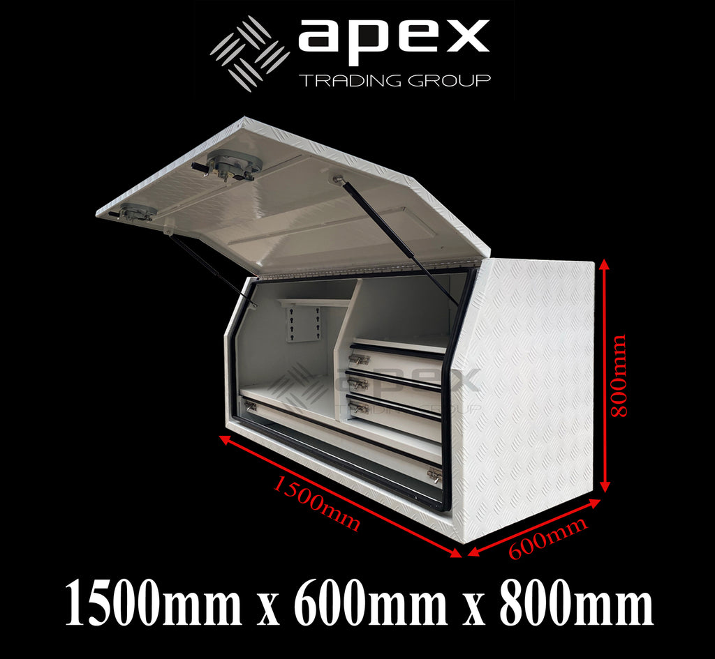 Aluminium Powder Coat Toolbox with Drawers 1568FDLDCPWL