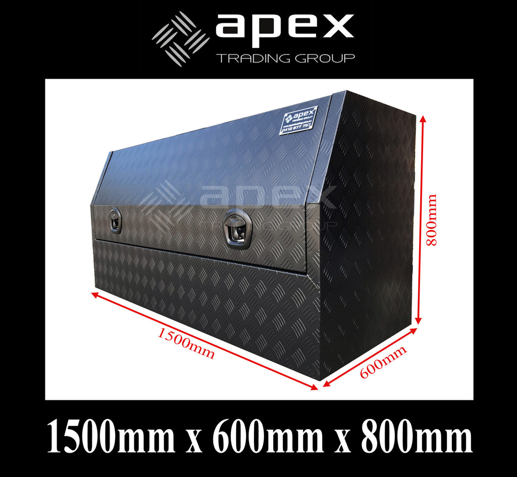 Aluminium Powder Coat Half Lid Toolbox 1568HCPBL