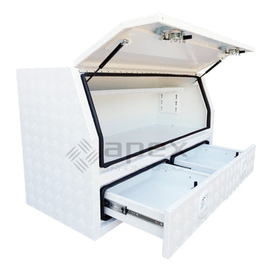 Aluminium Powder Coat Toolbox with Drawers 1568HDCPWL