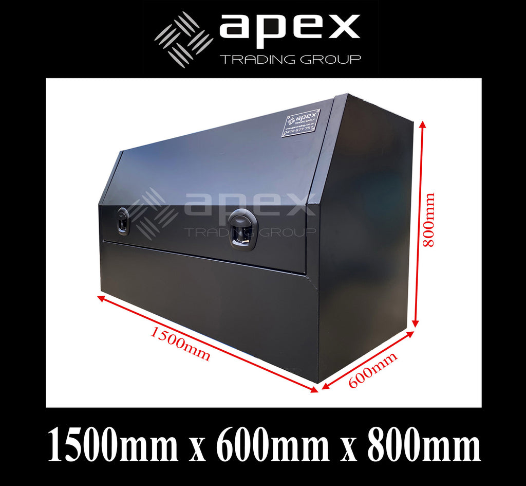 Aluminium Half Lid Toolbox Black Series 1568HFPBL