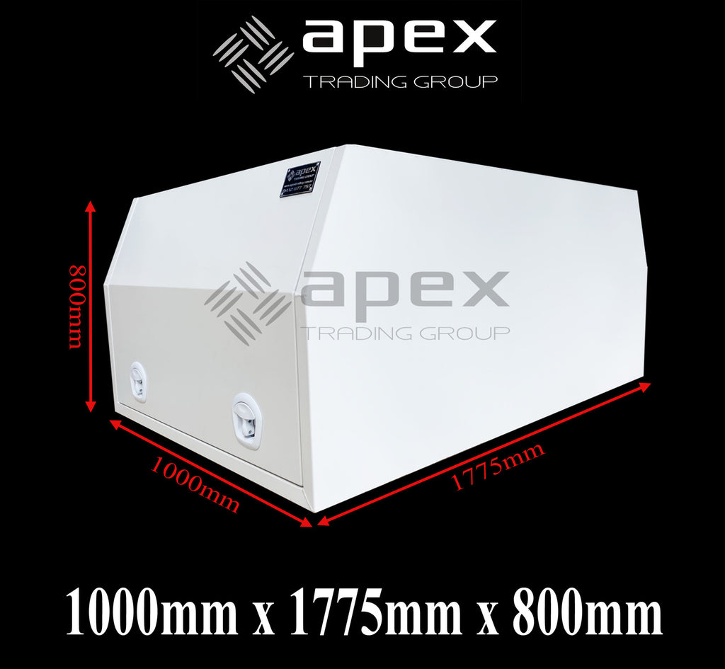 Aluminium Multi Lid White Canopy Toolbox 160011FPWL