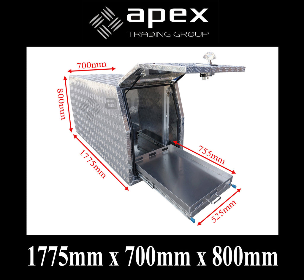 Aluminium Canopy & Fridge Box Toolbox with Tray 16001S