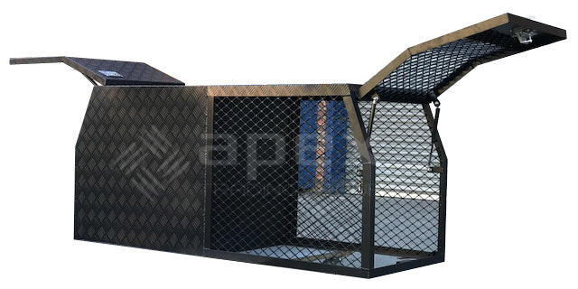 Aluminium Dog Cage & Toolbox Powder Coat Black 16010BL