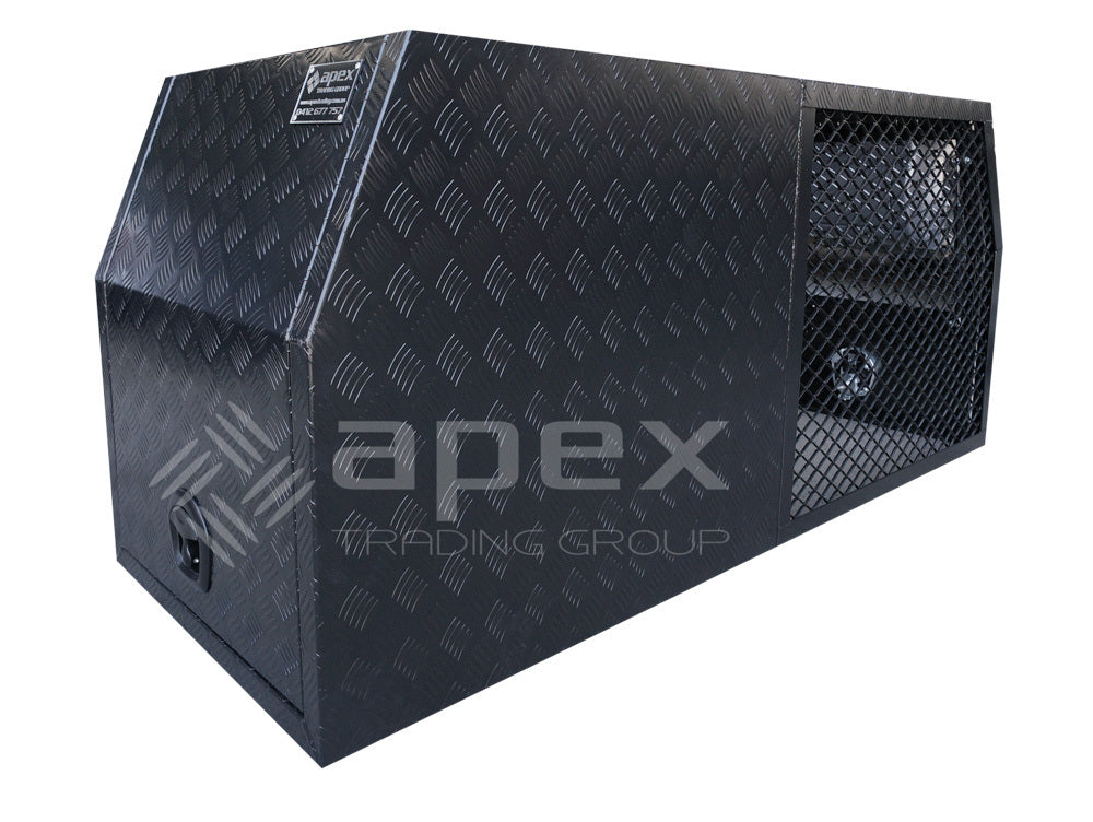 Aluminium Dog Cage & Toolbox Powder Coat Black 16010BL