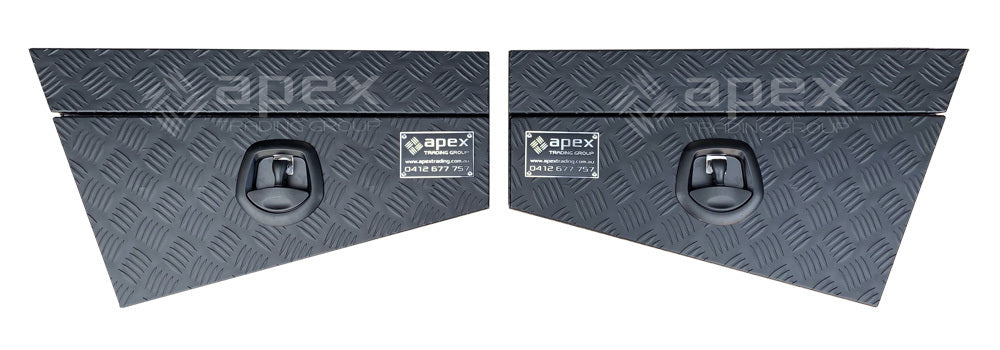 Aluminium Checker Black Undertray Toolbox Set 16013CPBL
