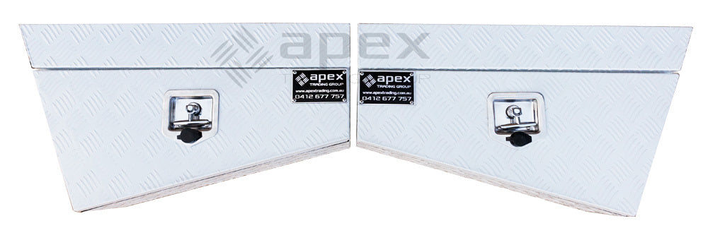 Aluminium Checker White Undertray Toolbox Set 16013CPW