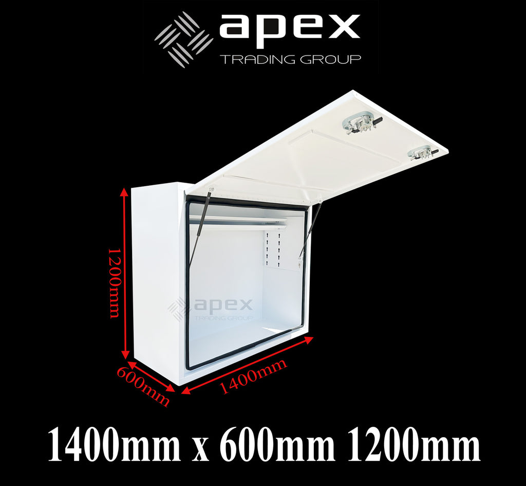 Aluminium Full Lid Flat Plate Truck Toolbox 16022-2FPWL