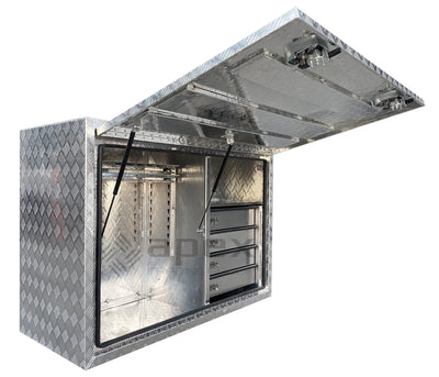 Aluminium Full Lid Toolbox with Drawers 16022FDL