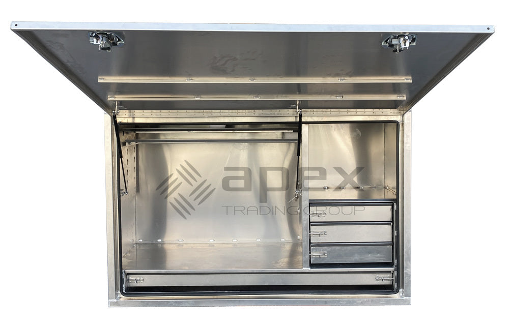 Aluminium Truck Toolbox with Drawers 16023-2FDLDFPL