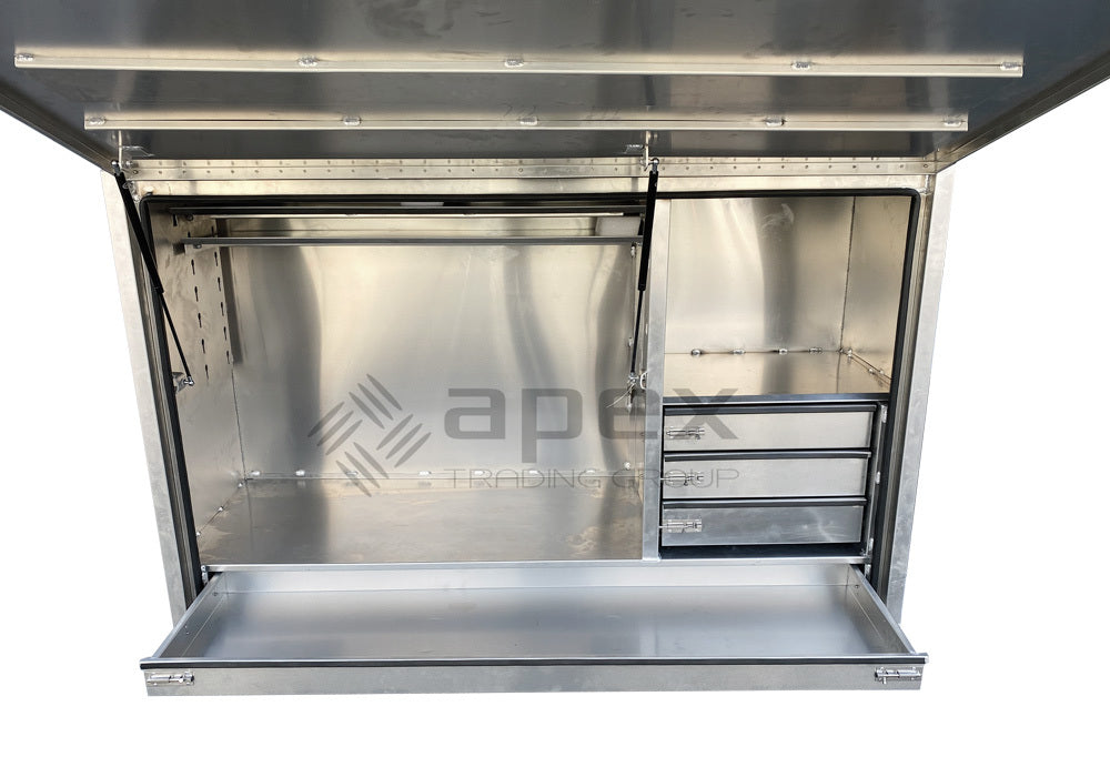 Aluminium Truck Toolbox with Drawers 16023-2FDLDFPL