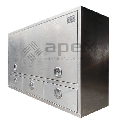 Aluminium Truck Toolbox with External Drawers 160232HDFPL