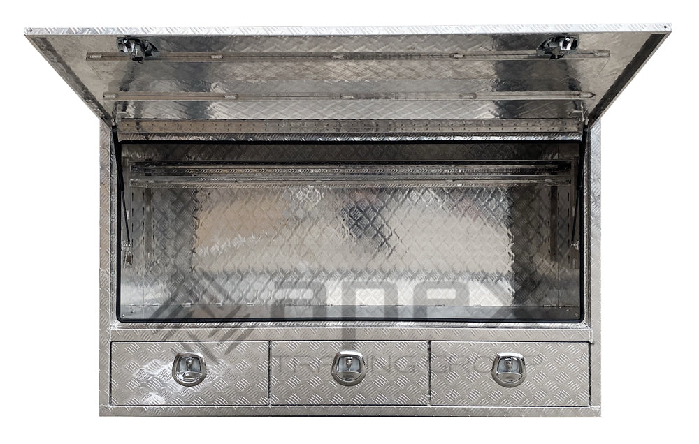 Aluminium Truck Toolbox with External Drawers 160232HDL