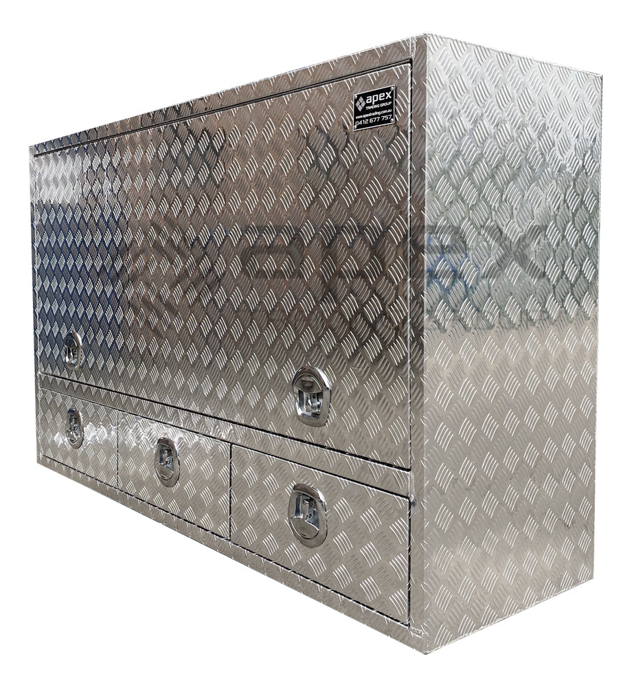 Aluminium Truck Toolbox with External Drawers 160232HDL