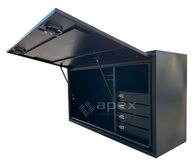 Aluminium Full Lid Toolbox with Drawers 16023FDFPBL