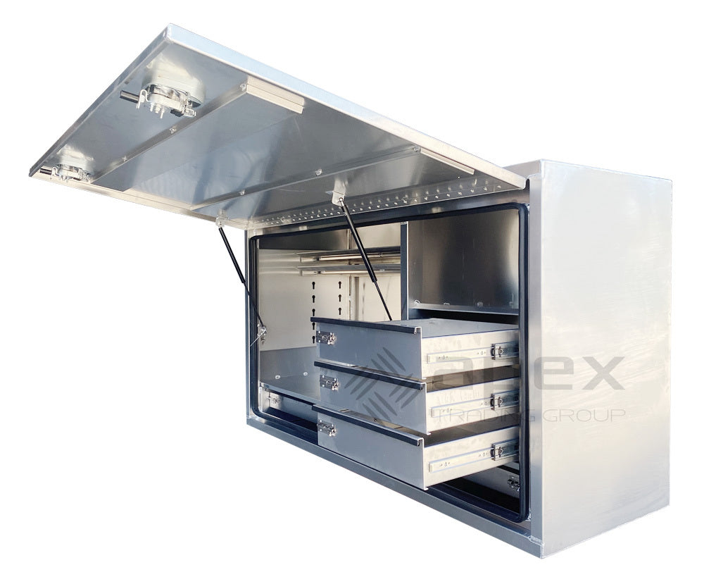 Aluminium Truck Toolbox with Drawers 16023FDLDFPL
