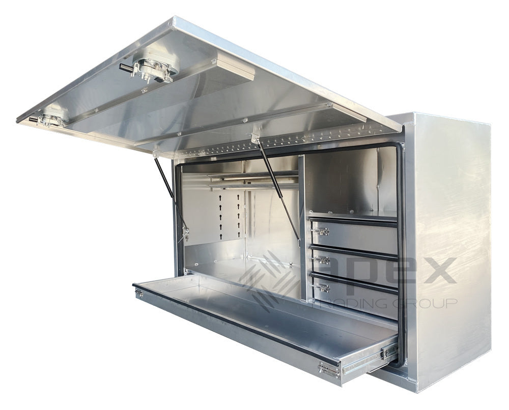 Aluminium Truck Toolbox with Drawers 16023FDLDFPL