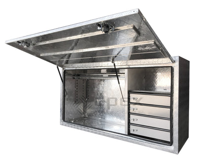 Aluminium Full Lid Toolbox with Drawers 16023FDL