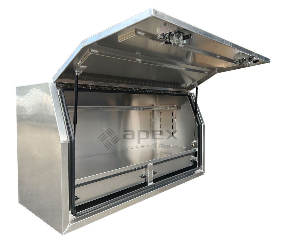 Aluminium Full Lid Toolbox with Drawers 1668FDFP-2D