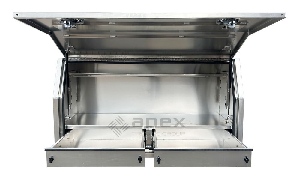 Aluminium Full Lid Toolbox with Drawers 1668FDFP-2D
