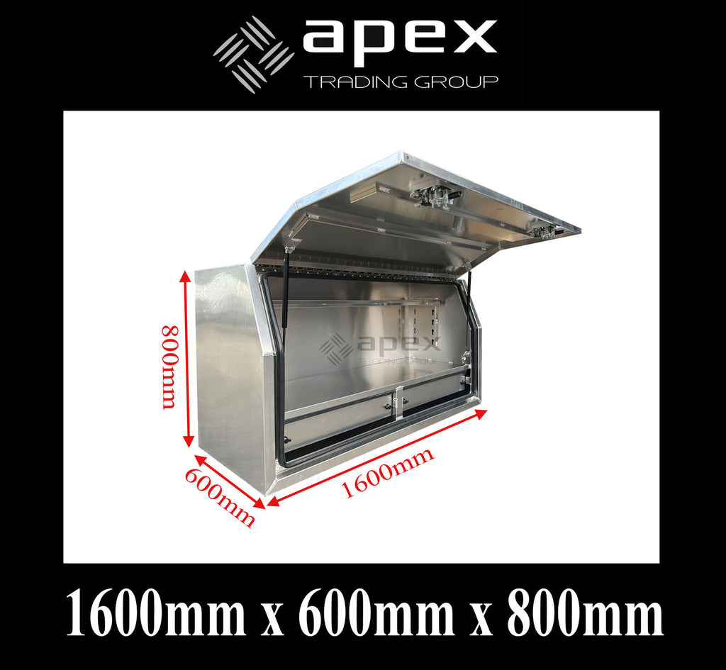 Aluminium Full Lid Toolbox with Drawers 1668FDFP-2D