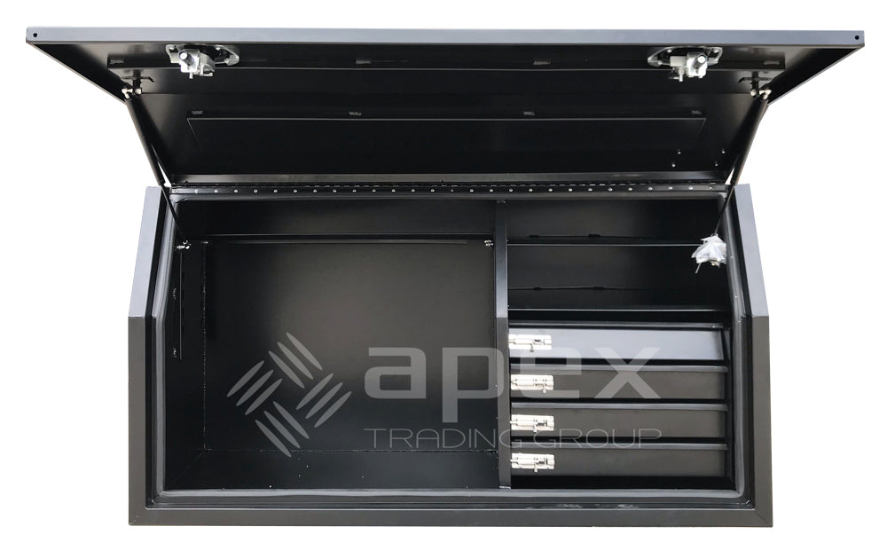Aluminium Toolbox with Drawers Black 1668FDFPBL