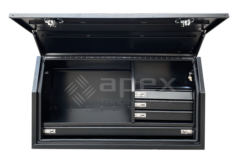 Aluminium Powder Coat Toolbox with Drawers 1668FDLDFPBL