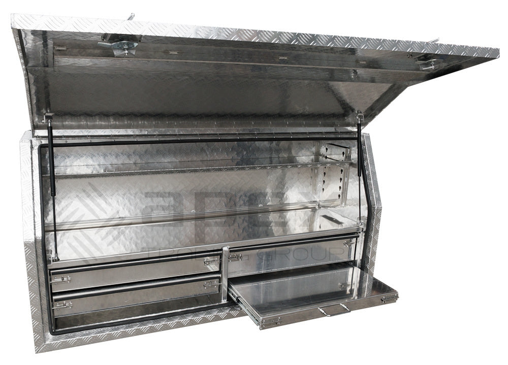 Aluminium Full Lid Toolbox with Internal Drawers 1758P4