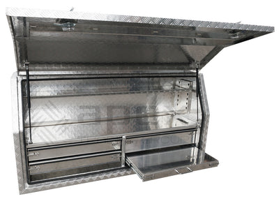 Aluminium Full Lid Toolbox with Internal Drawers 1758P4
