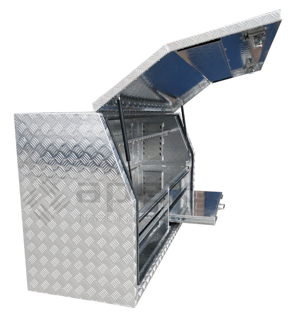 Aluminium Full Lid Toolbox with Internal Drawers 1758P4